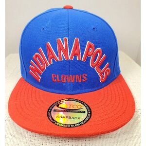 Indianapolis Clowns Hank Aaron Hat Snap Back Blue Red MLB Baseball Negro Leagues